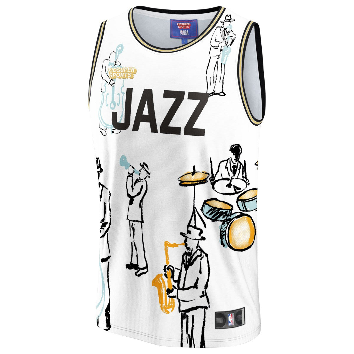Utah Jazz NBA & KidSuper Studios Unisex Hometown Jersey White - Fanatics