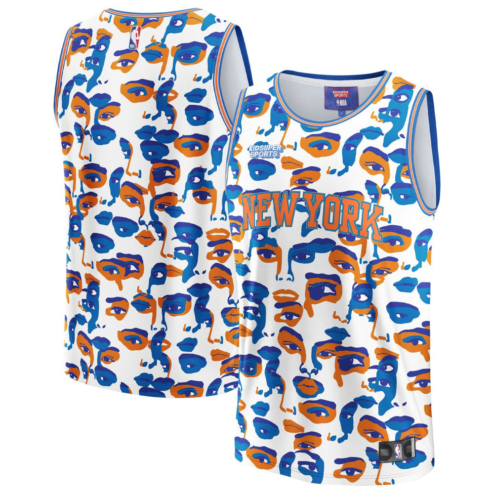 New York Knicks NBA & KidSuper Studios Unisex Hometown Jersey White - Fanatics