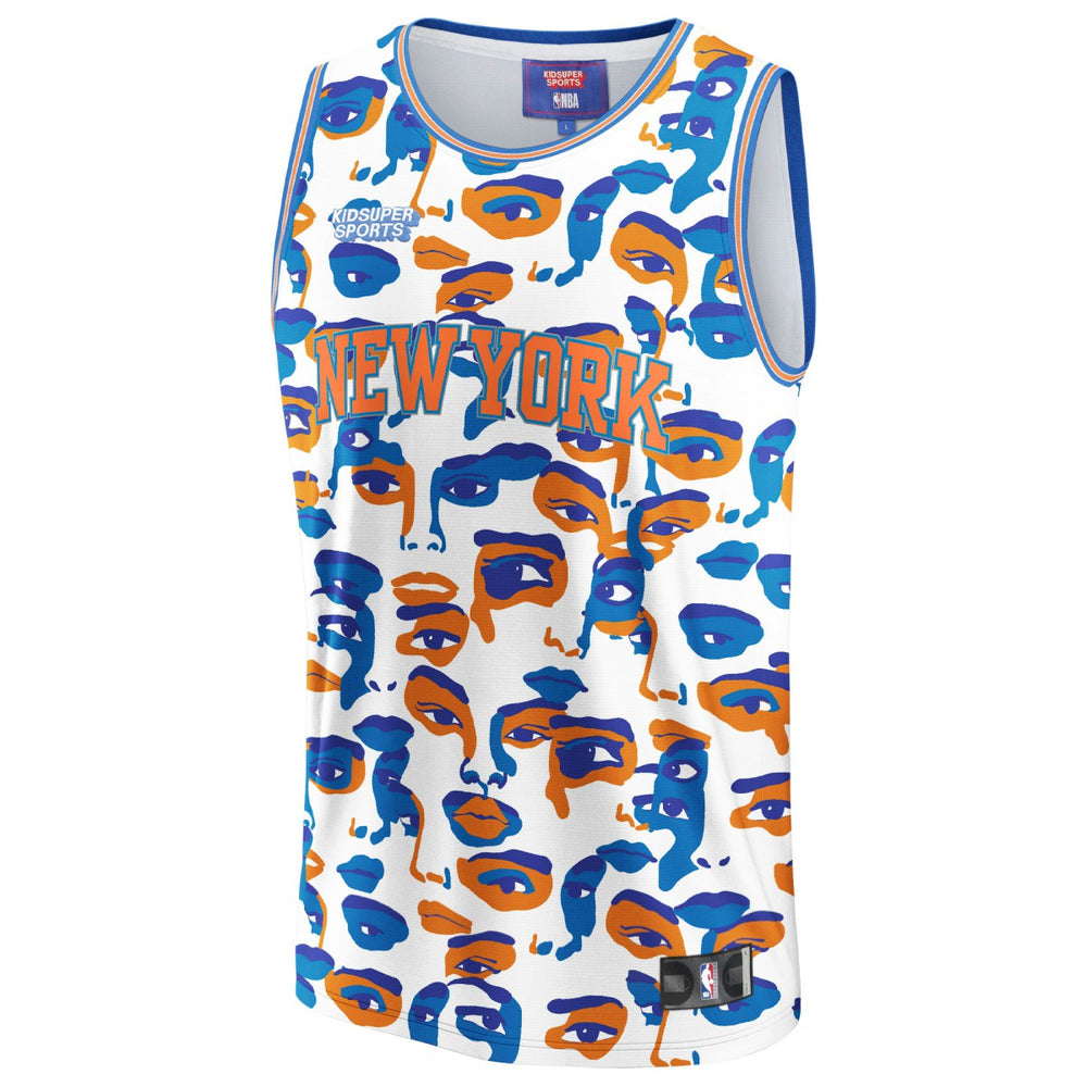 New York Knicks NBA & KidSuper Studios Unisex Hometown Jersey White - Fanatics