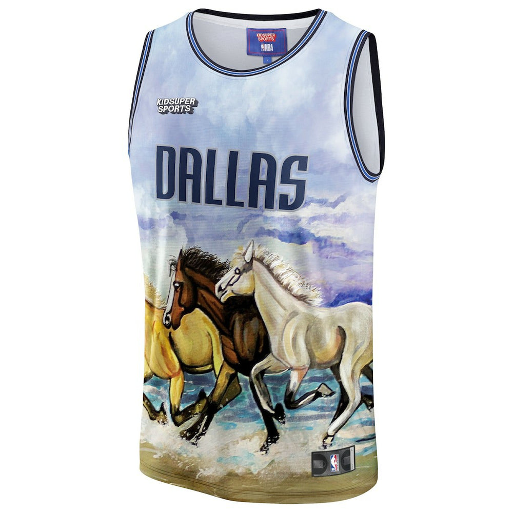 Dallas Mavericks NBA & KidSuper Studios Unisex Hometown Jersey Blue - Fanatics