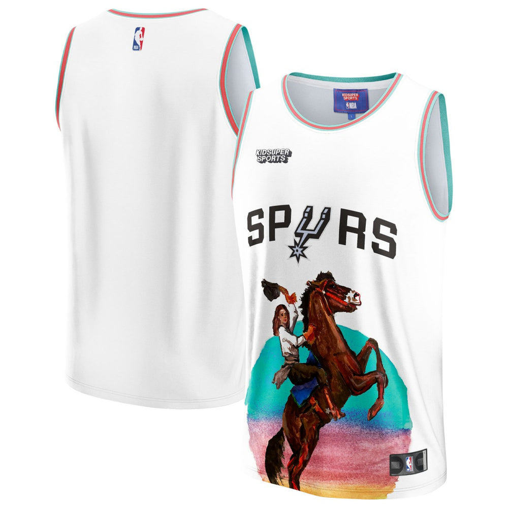 San Antonio Spurs NBA & KidSuper Studios Unisex Hometown Jersey White - Fanatics