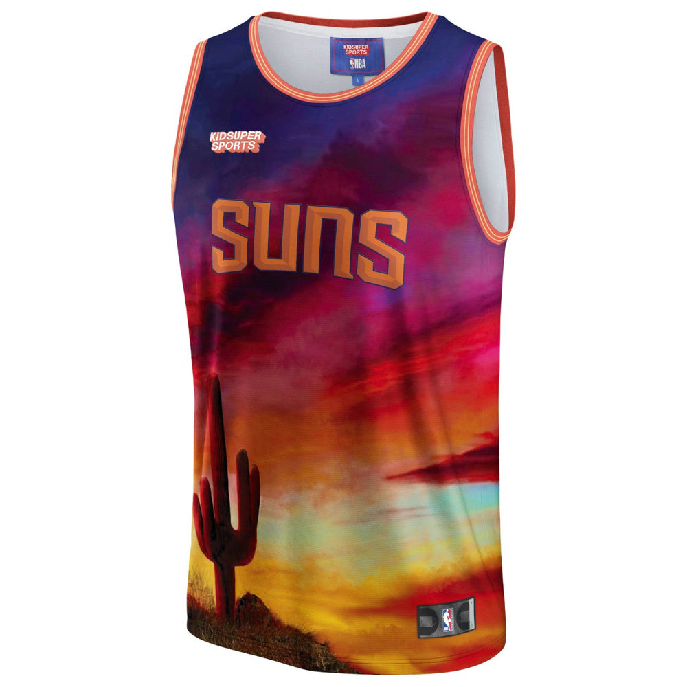Phoenix Suns NBA & KidSuper Studios Unisex Hometown Jersey Red - Fanatics