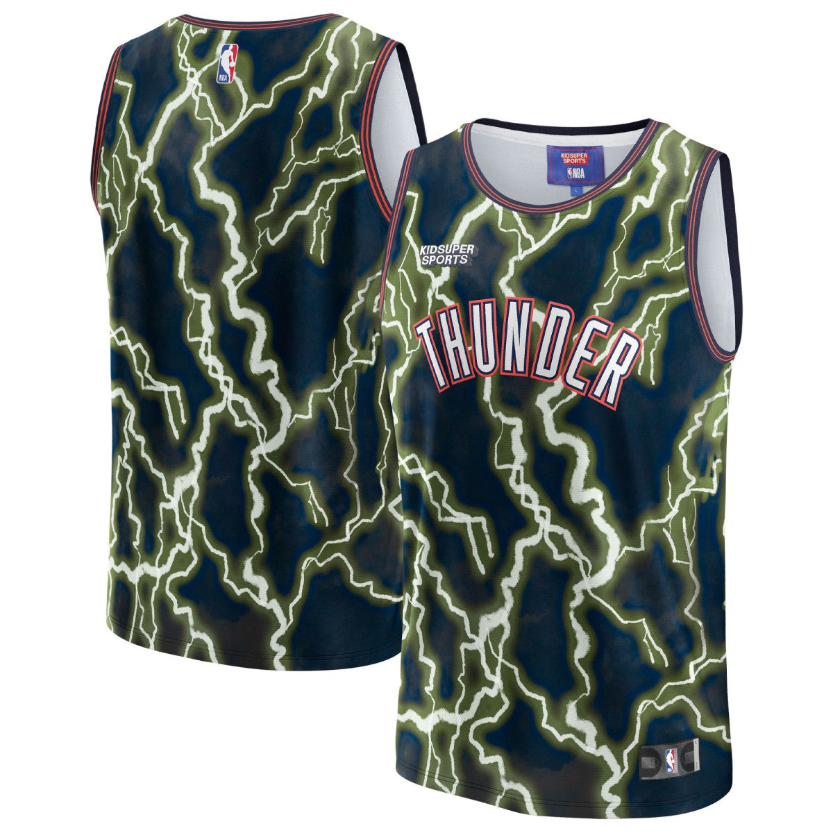 Oklahoma City Thunder NBA & KidSuper Studios Unisex Hometown Jersey Black - Fanatics
