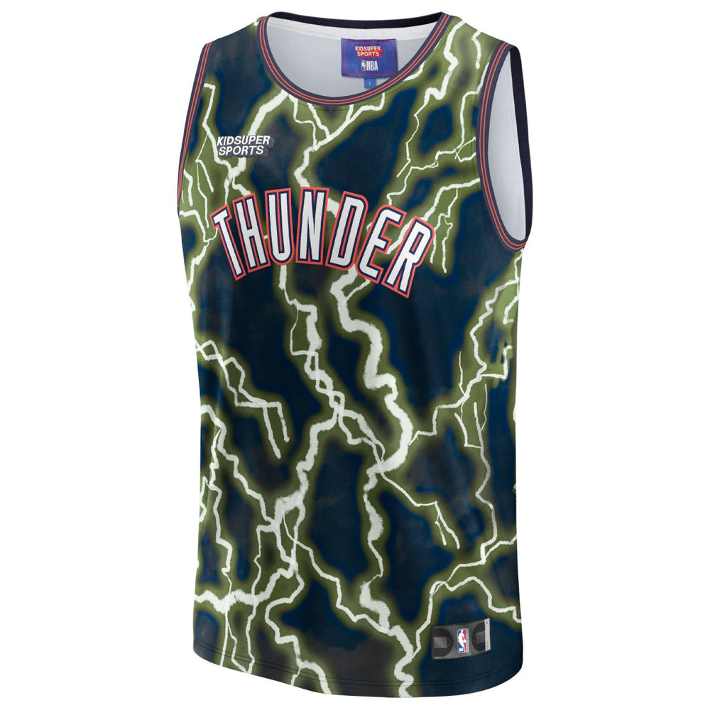 Oklahoma City Thunder NBA & KidSuper Studios Unisex Hometown Jersey Black - Fanatics