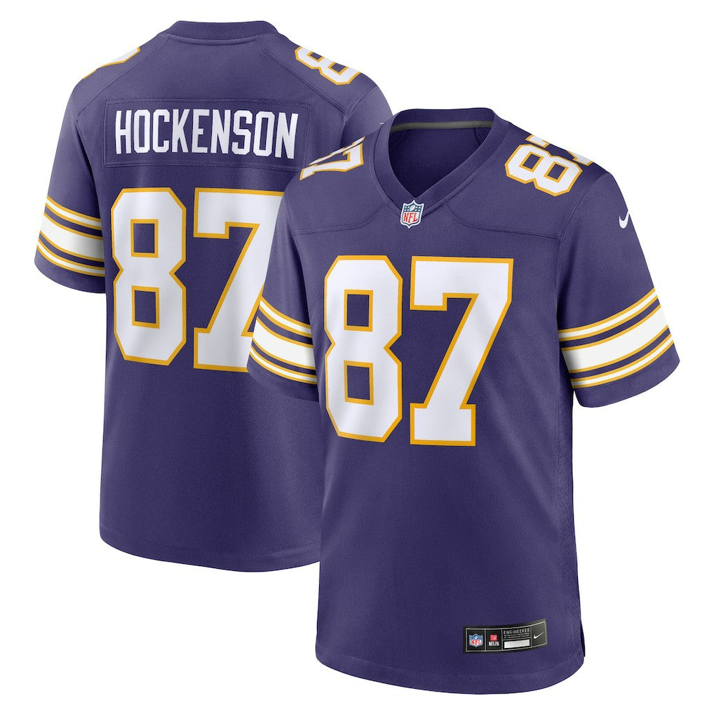 T.J. Hockenson Minnesota Vikings Classic Player Game Jersey - Purple Jerseys