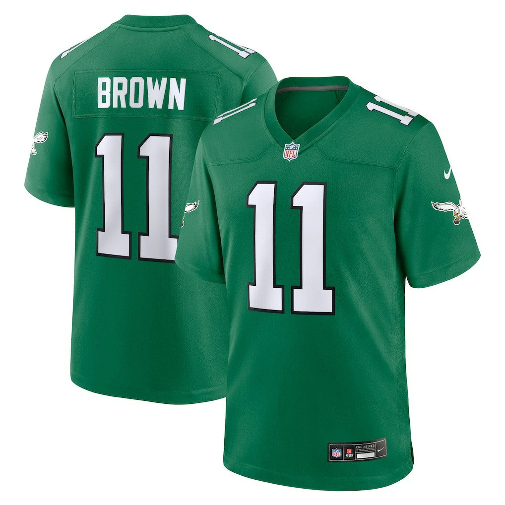 A.J. Brown Philadelphia Eagles Alternate Game Player Jersey - Kelly Green Jerseys