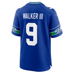 Kenneth Walker III Seattle Seahawks Throwback Player Game Jersey - Royal Jerseys
