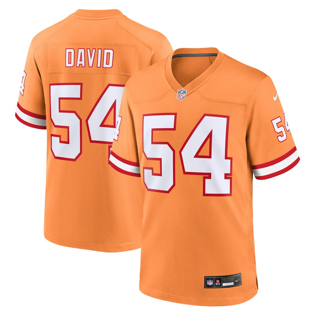 Lavonte David Tampa Bay Buccaneers Throwback Game Jersey - Orange Jerseys