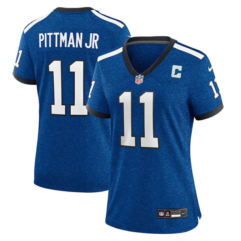 Michael Pittman Jr. Indianapolis Colts Women's Indiana Nights Alternate Game Jersey - Royal Jerseys