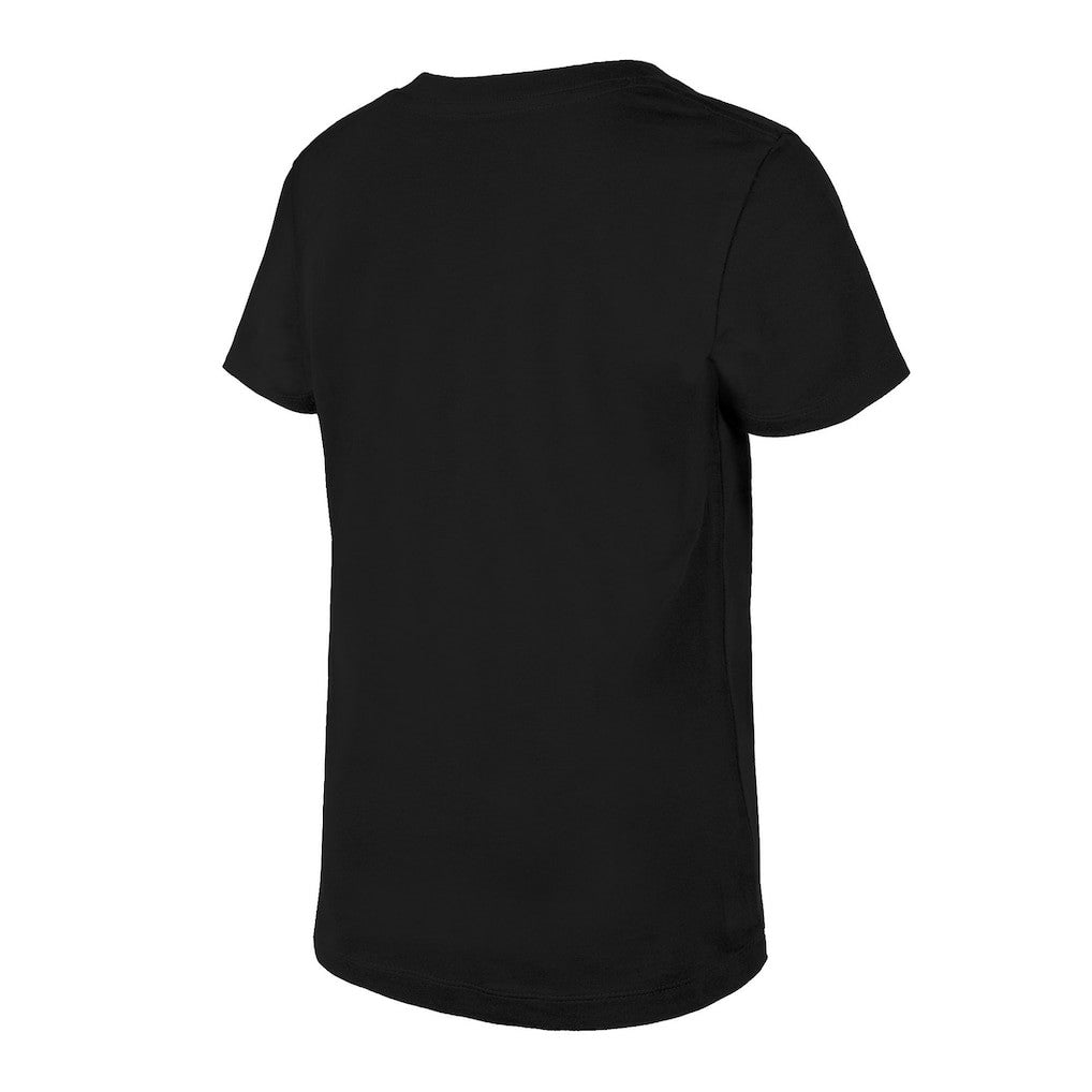 Las Vegas Raiders New Era Girls Youth Reverse Sequin V-Neck T-Shirt - Black T-shirts