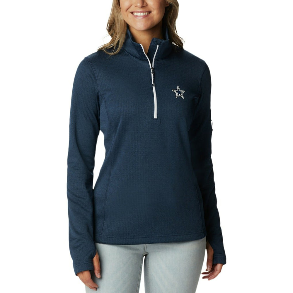 Dallas Cowboys Women's Park View Omni-Wick Half-Zip Top - Navy Tops