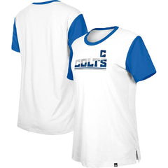 Indianapolis Colts New Era Women's Third Down Colorblock T-Shirt - White/Royal T-shirts