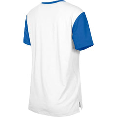 New York Giants New Era Women's Third Down Colorblock T-Shirt - White/Royal T-shirts