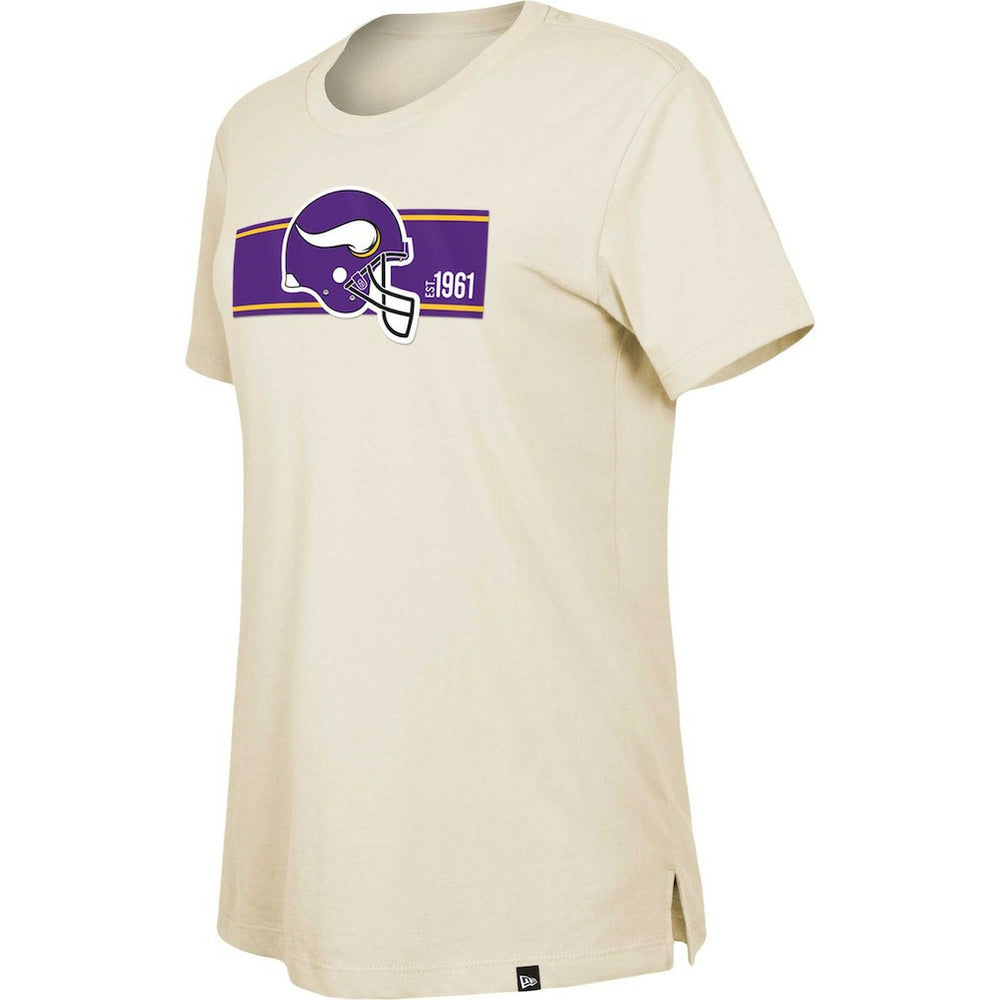 Minnesota Vikings New Era Women's Third Down Historic T-Shirt - Tan T-shirts