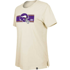 Minnesota Vikings New Era Women's Third Down Historic T-Shirt - Tan T-shirts