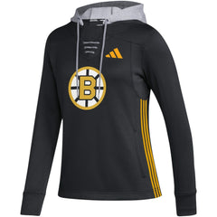 Boston Bruins adidas Women's Refresh Skate Lace AEROREADY Pullover Hoodie - Black | US 5260150