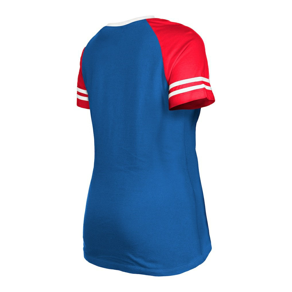 Buffalo Bills New Era Women's Raglan Lace-Up T-Shirt - Royal T-shirts