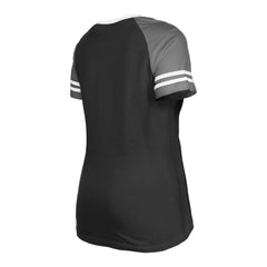 Las Vegas Raiders New Era Women's Raglan Lace-Up T-Shirt - Black T-shirts