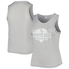 Chicago White Sox Soft as a Grape Women's Plus Size High Neck Tri-Blend Tank Top - Gray Tanks