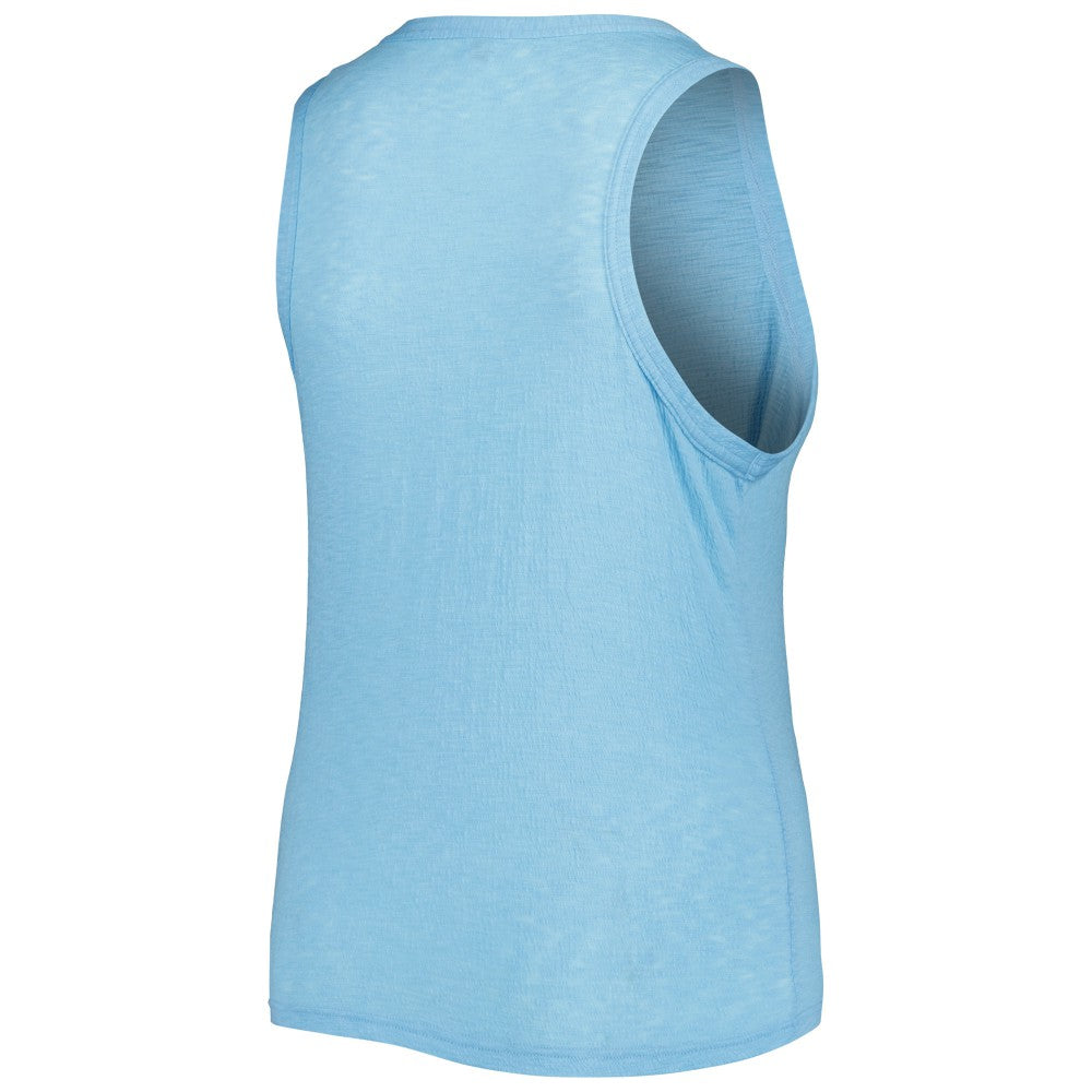 Kansas City Royals Soft as a Grape Women's Plus Size High Neck Tri-Blend Tank Top - Royal Tanks