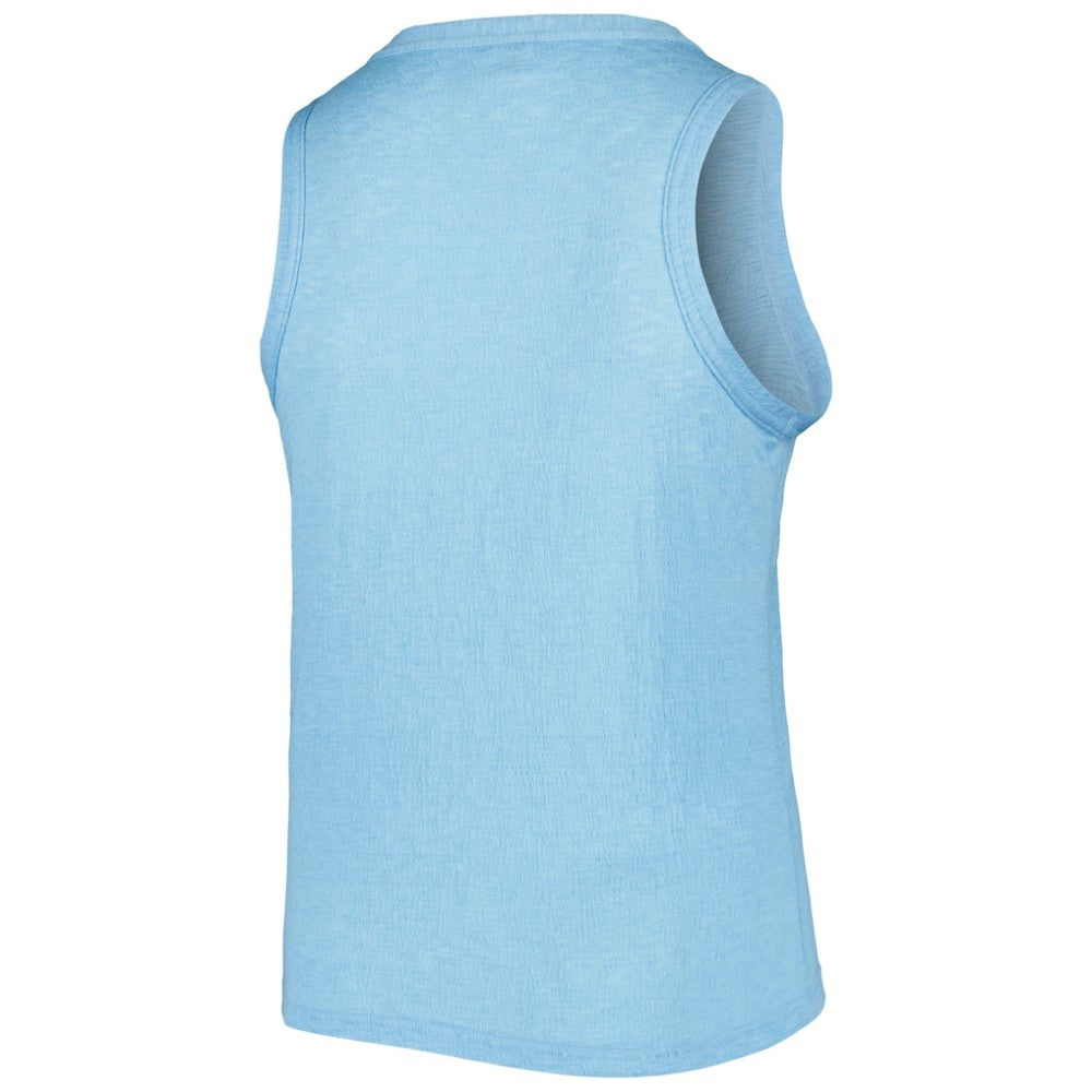 Toronto Blue Jays Soft as a Grape Women's Plus Size High Neck Tri-Blend Tank Top - Royal Tanks