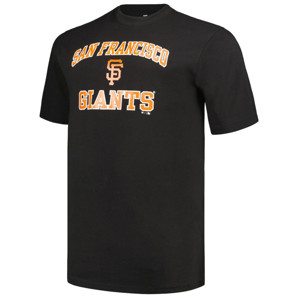 San Francisco Giants Profile Big & Tall T-Shirt Combo Pack - Black/Heather Gray T-shirts