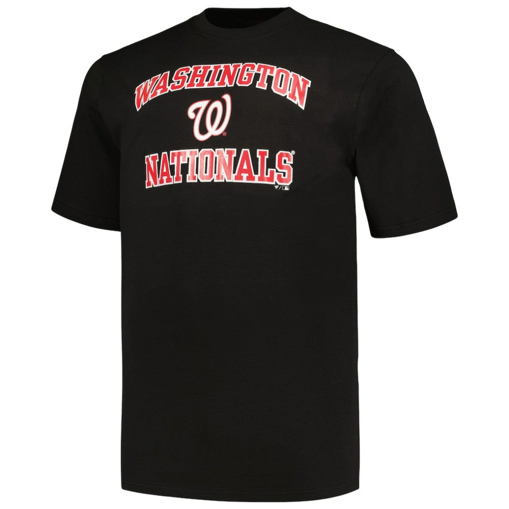 Washington Nationals Profile Big & Tall T-Shirt Combo Pack - Black/Heather Gray T-shirts