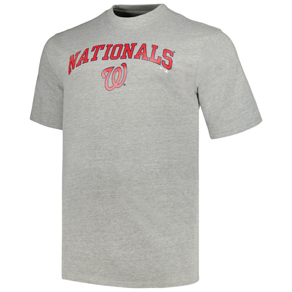 Washington Nationals Profile Big & Tall T-Shirt Combo Pack - Black/Heather Gray T-shirts