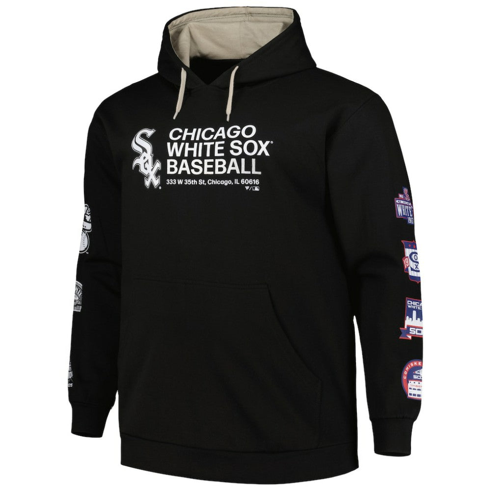Chicago White Sox Big & Tall Fleece Pullover Hoodie - Black Hoodies