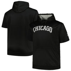 Chicago White Sox Profile Big & Tall Contrast Short Sleeve Pullover Hoodie - Black Hoodies