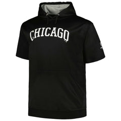 Chicago White Sox Profile Big & Tall Contrast Short Sleeve Pullover Hoodie - Black Hoodies