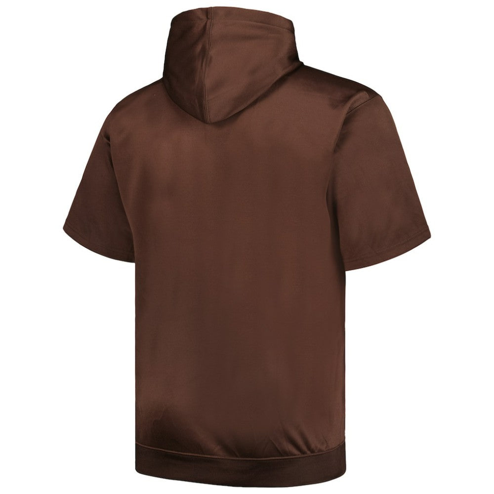 San Diego Padres Profile Big & Tall Contrast Short Sleeve Pullover Hoodie - Brown Hoodies