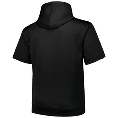 San Francisco Giants Profile Big & Tall Contrast Short Sleeve Pullover Hoodie - Black Hoodies