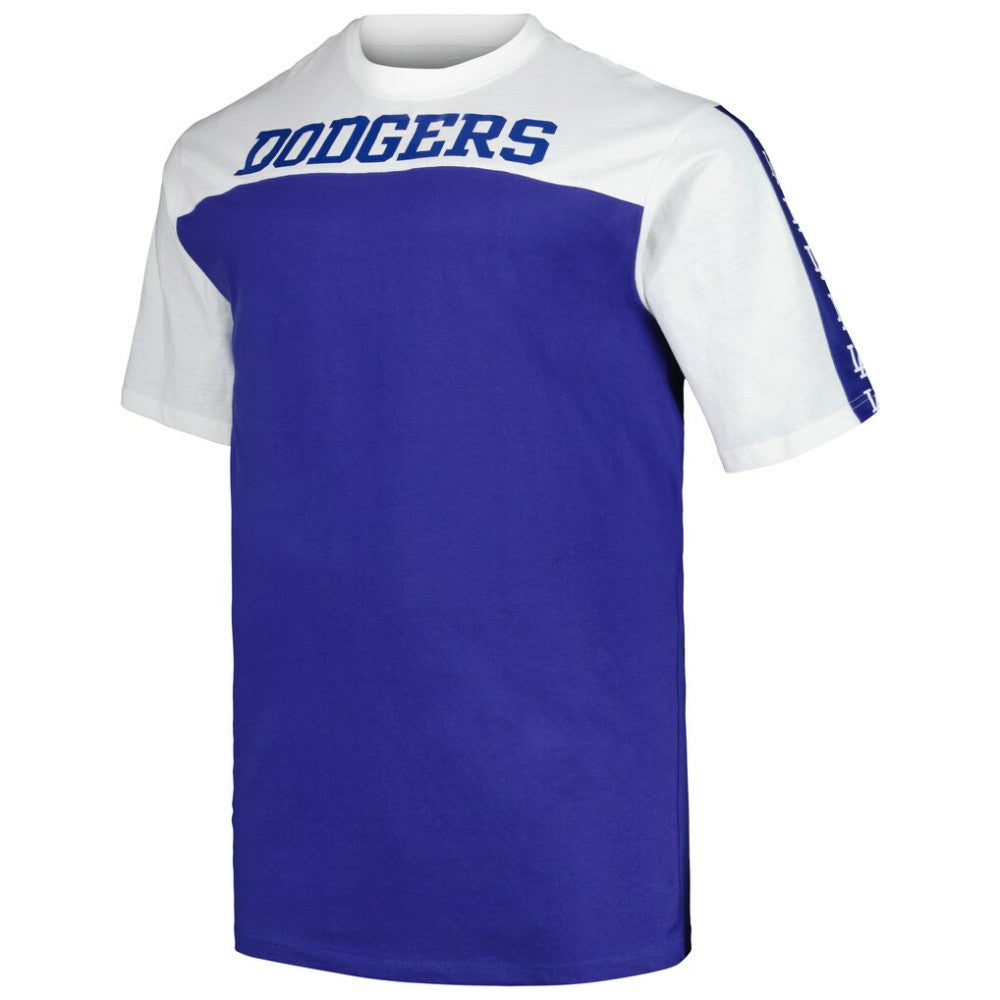 Los Angeles Dodgers Profile Big & Tall Yoke Knit T-Shirt - White/Royal T-shirts