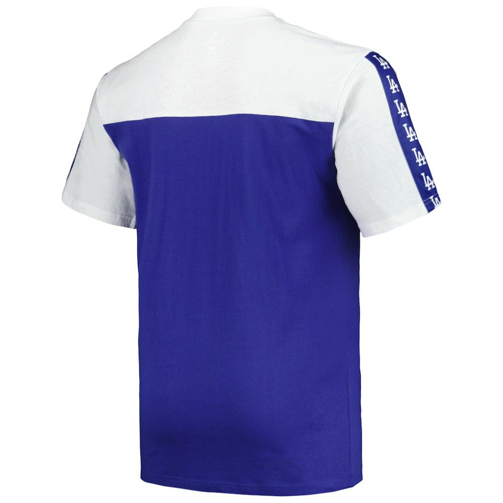 Los Angeles Dodgers Profile Big & Tall Yoke Knit T-Shirt - White/Royal T-shirts