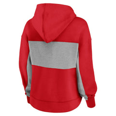 Los Angeles Angels Fanatics Women's Filled Stat Sheet Pullover Hoodie - Red Hoodies