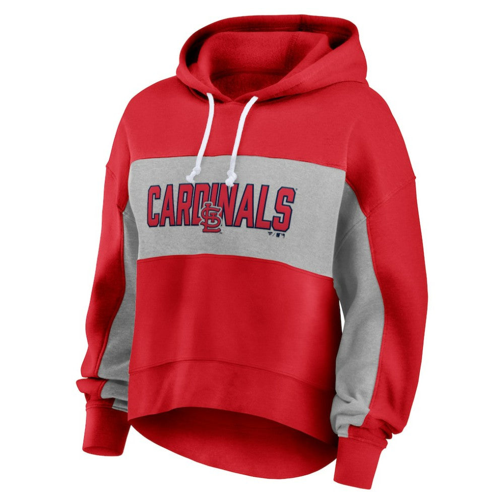 St. Louis Cardinals Fanatics Women's Filled Stat Sheet Pullover Hoodie - Red Hoodies