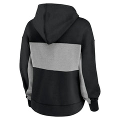 Pittsburgh Pirates Fanatics Women's Filled Stat Sheet Pullover Hoodie - Black Hoodies