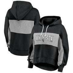 Chicago White Sox Fanatics Women's Filled Stat Sheet Pullover Hoodie - Black Hoodies
