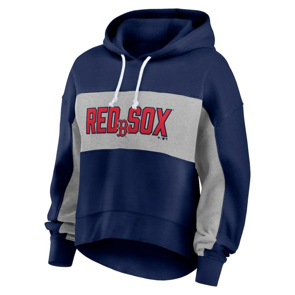 Boston Red Sox Fanatics Women's Filled Stat Sheet Pullover Hoodie - Navy Hoodies