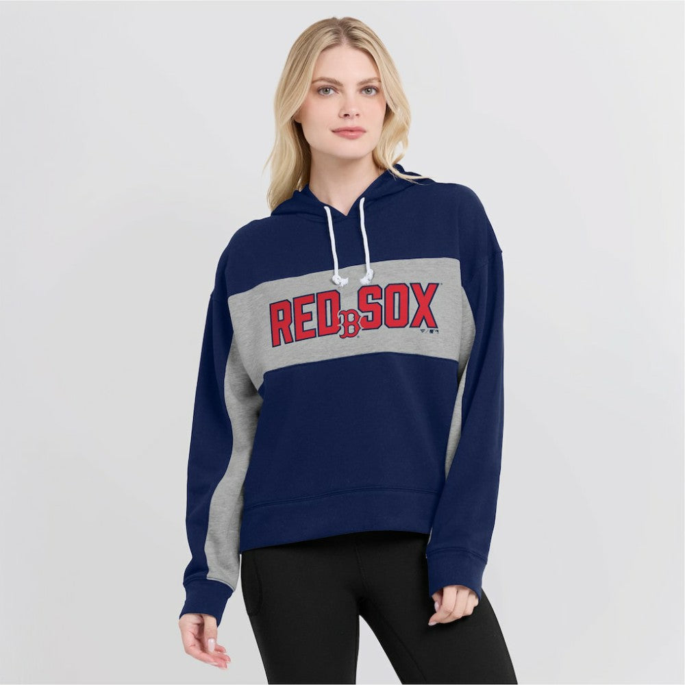 Boston Red Sox Fanatics Women's Filled Stat Sheet Pullover Hoodie - Navy Hoodies