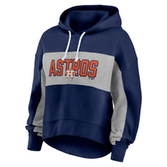 Houston Astros Fanatics Women's Filled Stat Sheet Pullover Hoodie - Navy Hoodies