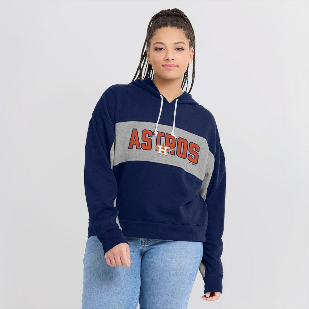 Houston Astros Fanatics Women's Filled Stat Sheet Pullover Hoodie - Navy Hoodies