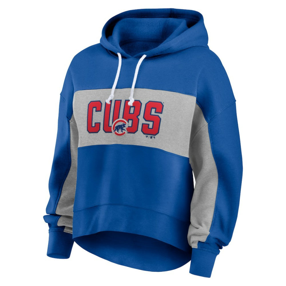 Chicago Cubs Fanatics Women's Filled Stat Sheet Pullover Hoodie - Royal Hoodies