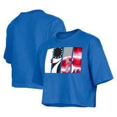 Philadelphia 76ers Women's Cropped T-Shirt Royal - New Era