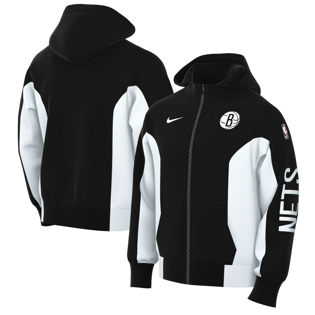 Brooklyn Nets 2023/24 Authentic Showtime Full-Zip Hoodie Black - Nike