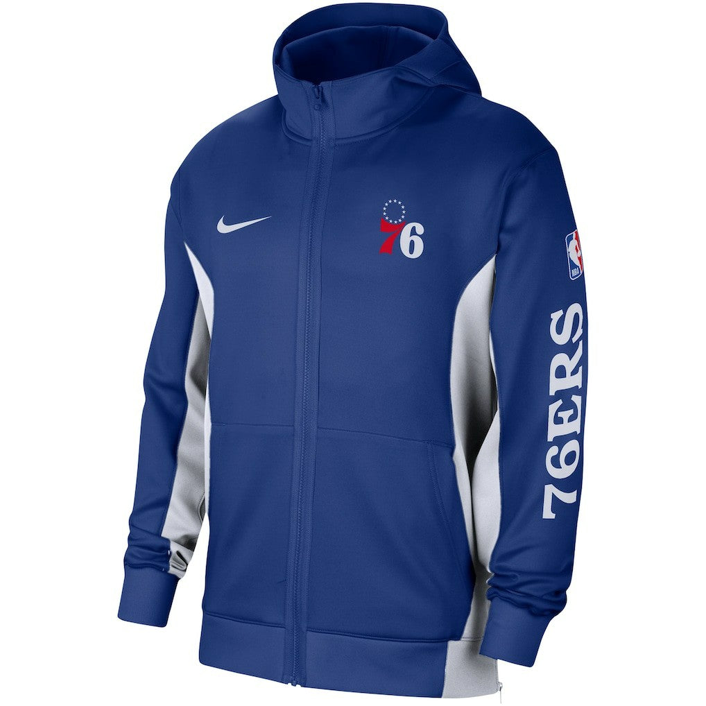 Philadelphia 76ers 2023/24 Authentic Showtime Full-Zip Hoodie Royal - Nike