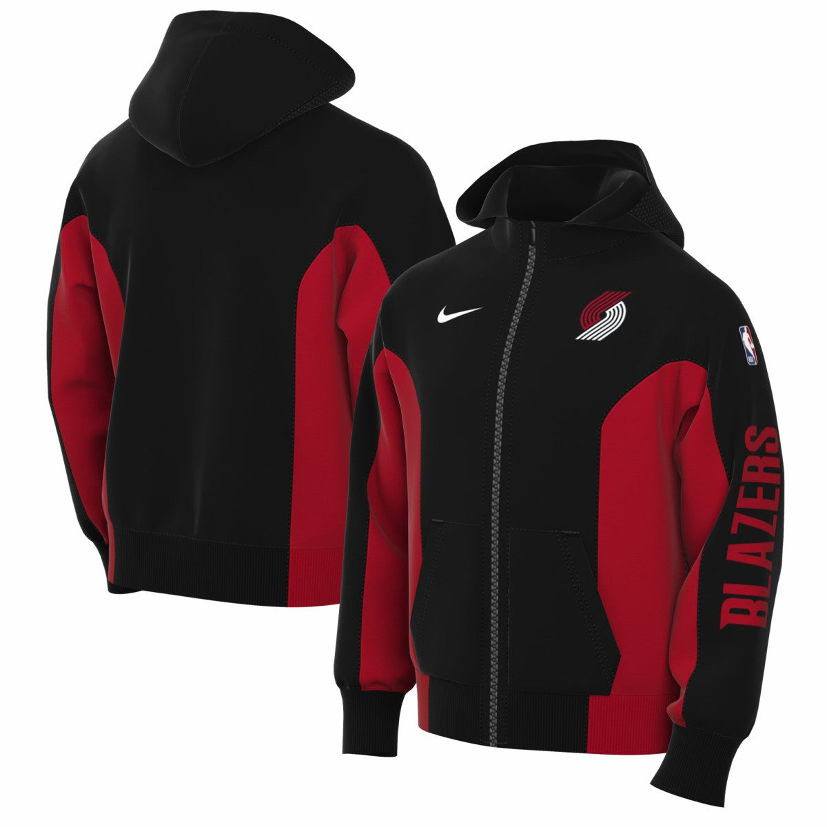 Portland Trail Blazers 2023/24 Authentic Showtime Full-Zip Hoodie Black - Nike