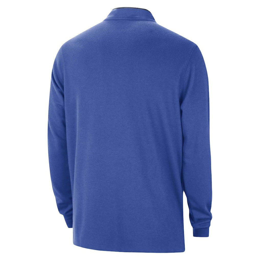Dallas Mavericks Authentic Performance Half-Zip Jacket Blue - Nike