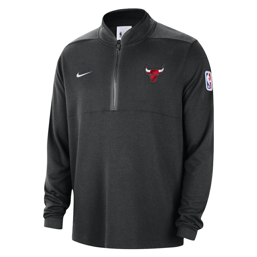 Chicago Bulls Authentic Performance Half-Zip Jacket Black - Nike